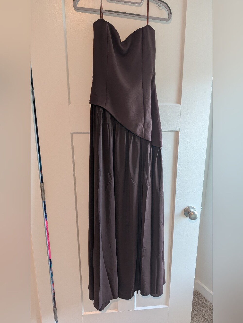 Strapless Chocolate Brown Maxi Skirt